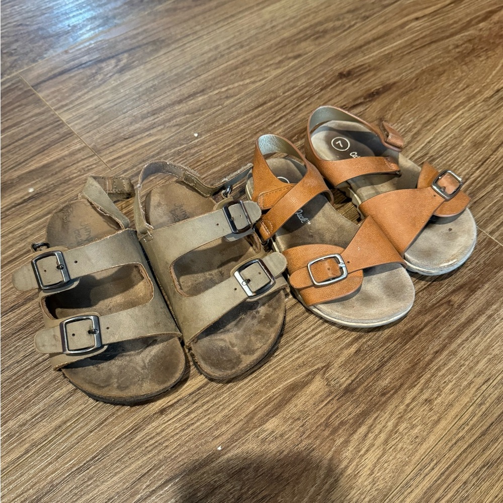 Kids Tan and Brown Sandals